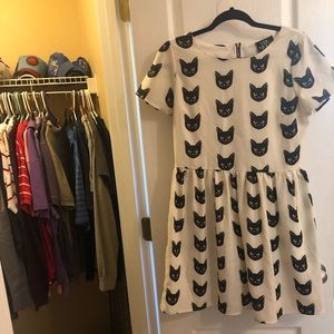The Moon Black Kitty Dress